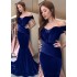 Four-color Toast Bridal Fishtail Slim Red Velvet Live Toast Clothes Slim Movable Long Skirt Women Evening Gown Fishtail Dresses