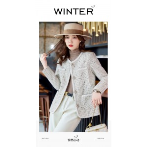 Blazer Women&#39;s Autumn and Winter 2023 New Style Little Celebrity Goddess Fan Xiaoxiangfeng OL Blazer Single Breasted