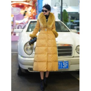 Real spot 2024 winter new fox fur collar 90 white duck down high-end fashion down jacket 包邮