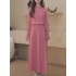 2024 fall and winter new high-grade soft skin-friendly knit sweater + a word high waist half-body skirt sub two-piece suit female