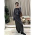 Korean drama heroine wearing knitted suit absolute beauty milk fufu lazy wind gray sweater half-body skirt two-piece autumn and winter