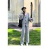 Welcome agent agent sales 2024 fall and winter new sweater jacket + undershirt + wide-legged pants heavy rhinestone knitted cardigan women's suit thickened three-piece set