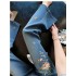 Blue Heavy Industry Chinese-Style Embroidered Flared Jeans for Women – 2026 Summer New Arrival: Slimming, Versatile, Fashionable Casual Pants