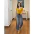 2026 Summer New Arrival: Hong Kong-Style Retro Wide-Leg Jeans for Women—Loose-Fit, High-Waisted, Slimming, Cropped, and Distressed (Perfect for Petite Women)