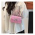 2025 Pure Color Simple Women's Bag Shoulder Bag Crossbody Bowknot Drill Surface Full Diamond Star Glitter Small Square Women's Bags