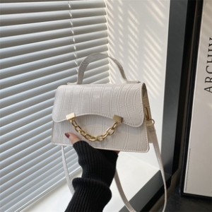 Commuting chain small niche women's 2025 solid color fashion leisure Western style sense single shoulder crossbody handbag small square bag