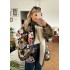 2024 fall and winter new burst cross-border amazon speedway lace flare sleeve cotton jacket printed