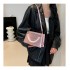 New PU leather shiny crocodile pattern handbag for women, laser versatile fashion commuting shoulder bag and crossbody bag.