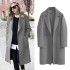 Clothing fall and winter new tweed jacket loose casual medium-length tweed coat female