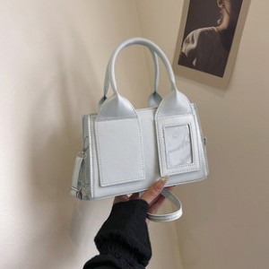 Tote Boston bag female 2025 spring new niche fashion foreign simple fresh shoulder crossbody small square bag