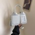 Tote Boston bag female 2025 spring new niche fashion foreign simple fresh shoulder crossbody small square bag