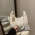 Woven texture solid color single shoulder bag 2025 vintage style Korean retro casual large capacity fashionable handbag trend underarm bag