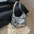 Fashionable and Exclusive, Versatile Glitter Shoulder Bag for Women, 2025 Spring/Summer New Arrival, Foreign Trade Trendy Underarm Tote Bag