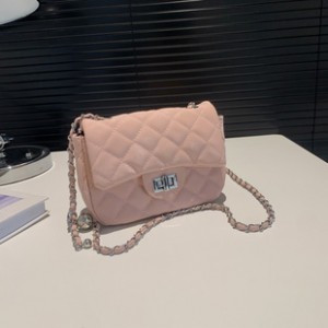 Small Xiangfeng Lingge chain bag Ms. 2024 new tide fashion Korean version of the small square bag versatile single shoulder crossbody bag