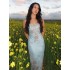 Europe and the United States women's 2025 summer new solid color halter island wind retro tie-dye Spice Girls sexy printed dresses