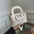 Fashionable small handbag for women with a high-end feel, new for spring/summer 2025, with a diamond pattern, suitable for as a cross-body bag or a small square bag to carry.