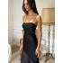 Europe and the United States women's 2024 summer new celebrity wind sexy temperament chiffon fishtail pendulum satin halter dress female