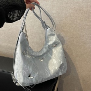 Large capacity bag female 2024 fall and winter new niche design commuter multifunctional double shoulder shoulder crossbody Tote bag