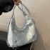 Large capacity bag female 2024 fall and winter new niche design commuter multifunctional double shoulder shoulder crossbody Tote bag
