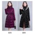 Shiny cotton coat women&#39;s long over-the-knee 2023 winter new slim hooded mother&#39;s wear waist-cinching cotton coat jacket