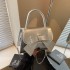 2025 spring new casual personality fashion Korean bow shoulder bag handheld small square bag simple crossbody bag