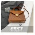 Fashion crocodile pattern splicing solid color commuter handbag female 2025 new fall casual single shoulder crossbody small square bag
