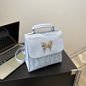 Ladies' 2025New Fashion Personalized Double-shoulder Bag Design Sense Minority Bag Simple and Elegant Backpack with a Col Style