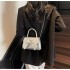 2025 spring new casual personality fashion Korean bow shoulder bag handheld small square bag simple crossbody bag