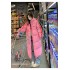 Down jacket female couple long over the knee thickened 2024 winter new white duck down warm ins loose jacket