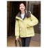 Cotton jacket female short 2023 new Korean version of the loose student hooded bread clothing thickened cotton winter jacket tide