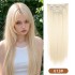 Europe and the United States card hair six-piece set of long straight hair wig chemical fiber 16 card six-piece hair extensions foreign trade wig piece wholesale