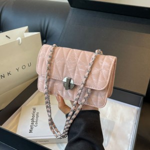 Hundreds of crossbody bag female summer 2025 new tide small fragrant wind diamond lattice chain bag senior sense of single shoulder small square bag