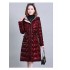 Glossy cotton jacket women's long over the knee 2023 winter new Slim hooded mom installed waisted cotton jacket jacket