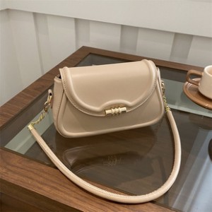 Premium texture retro pure color armpit bag female 2025 spring and summer new trend chain commuter single shoulder crossbody bag