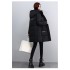 Removable hat] Real shot of cotton-padded clothes for women 2023 winter new style printed loose cotton clothes mid-length cotton-padded jackets