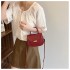 Pure color fashion net red handbag 2025 spring new hundred ins shoulder crossbody bag Yankee saddle bag female