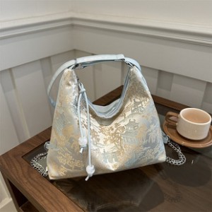 Literary national style embroidery large capacity bag female 2025 summer new versatile shoulder bag multi-use texture Tote bag